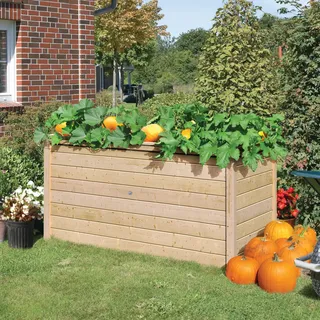 Karibu Hochbeet 2 254 x 94 x 92 cm natur