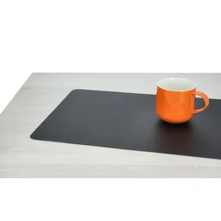 Asa Selection Tischset Leather Optic Fine 46x33 cm Kunststoff Schwarz
