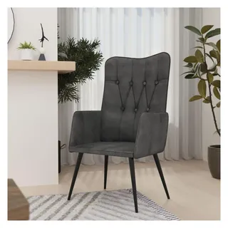 vidaXL Ohrensessel Schwarz Canvas 57,7 x 67 x 70 cm Schwarz