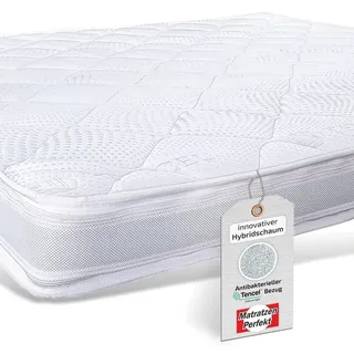 Hybrid Topper 180x200 cm, 12 cm, Kaltschaum H3, RG 50, Lyocell® 3D Bezug, waschbar bis 60 °C, atmungsaktiv, punktelastisch, für Matratzen und Bo...