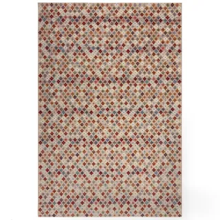 KADIMA DESIGN Coquet Webteppich 200 x 290 cm Rot-Bunt