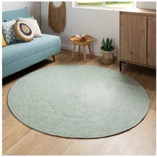 Steffensmeier Bali Handwebteppich Ø 80 cm Grün