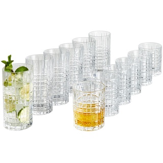 Nachtmann Gläserset, Klar, Glas, 12-teilig, 28.2x23.9x34.4 cm, Made in Germany, Essen & Trinken, Gläser, Gläser-Sets