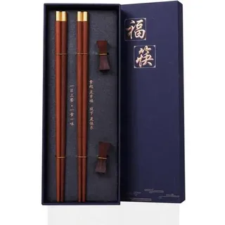 Essstäbchen, Stäbchen zum Essen, Essstäbchen Spülmaschinenfest, 2 Paar Holz Chopsticks Mit 2 Essstäbchenablag Chinesische Sushi Stäbchen Wiederv