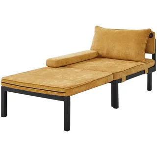 Modfu Schlafsessel, Gelb, Textil, 82.5x70x176 cm, Wohnzimmer, Sessel, Schlafsessel