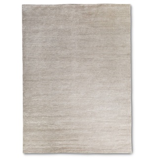 Teppich Silk Touch Relief 250x350 cm Viskose Weiß Elfenbein 250 x 350