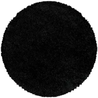 KADIMA DESIGN SPREE Shaggyteppich 160 x 160 cm Schwarz