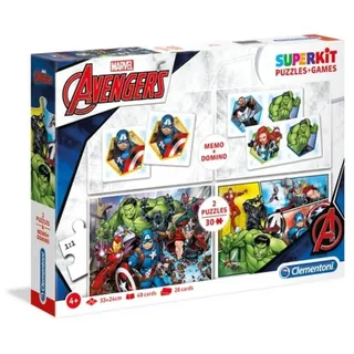 Clementoni® Spiel Clementoni 20209 - 2 x Puzzle + Memo + Domino - The Avengers