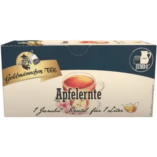 Goldmännchen Jumbo Tee Apfelernte, Apfelfruchttee, Früchtetee, Apfel, Früchte, 20 Teebeutel, Große Beutel, 3137