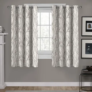 Exclusive Home Gardinen mit Tülle, Fenster-Gardinenpaneel- Paar, Polyester, Natur, 63" Length