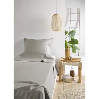 De Witte Lietaer Olivia Bettwäsche Satin Baumwolle gekämmt Hellgrau/Dove, 280 x 280 cm + 2 Kopfkissenbezüge