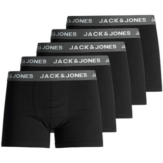 JACK & JONES Herren JACHUEY Trunks 5 Pack, Dark Grey Melange/Black & Blac, M