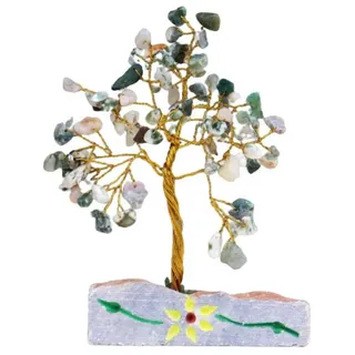Bali-Homedecor Dekobaum Edelsteinbaum, Glücksbaum "Bumachat", 80 Steine, Feng Shui