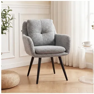 Homcom Akzentstuhl Polyester Hellgrau