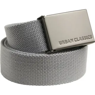 URBAN CLASSICS Gürtel Canvas Polyester grau One Size