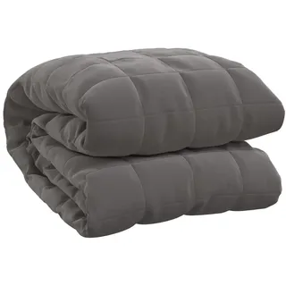 vidaXL Gewichtsdecke Grau 155x220 cm 11 kg Stoff