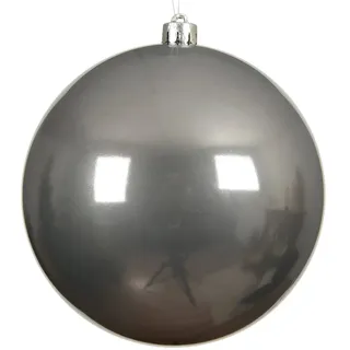 Christmas Decorations 1 Weihnachtskugel 14cm Kunststoff Christbaumkugeln klein bruchsicher Zart Grau