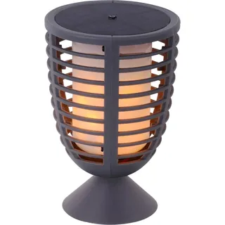 Näve Leuchten LED Solarleuchte FACKEL mit LED Platine LED Solarleuchte FACKEL mit LED Platine 3in1 Solar-/ Erdspieß "FACKEL", Lampe für den Auß... - Grau