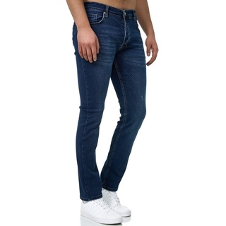 John Kayna Slim-fit-Jeans Herren Jeans Hose Slim Fit Männer Basic Stretch Skinny Denim Designerj (Jeanshose Designerjeans Bootcut, 1-tlg) Freizeit Business Casual blau 30