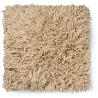 Ferm Living - Meadow Hochflor Kissen, 50 x 50 cm, light sand