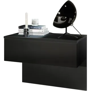 Vladon Nachtschrank Sleep 60 x 46 x 35 cm Schwarz