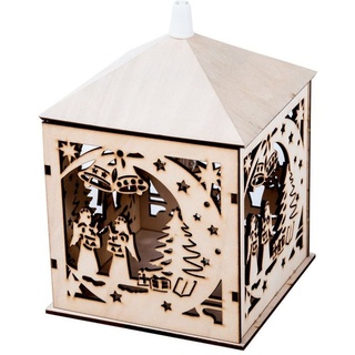 BURI Lichterkette »Weihnachtsdekoration Holzlaterne Fensterdeko«