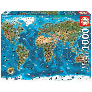 Educa 9219022 Puzzle 1000 Teile Weltwunder,