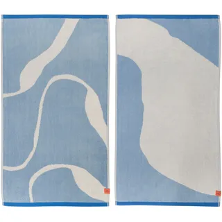 Mette Ditmer - Nova Arte Handtuch, hellblau/off-white