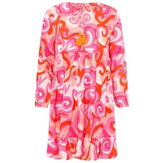Zwillingsherz Sommerkleid Zwillingsherz Kleid Herzen & Kringel in pink-blau oder pink-orange orange L/XL