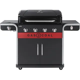 Char-Broil Gas2Coal 440 (2.0) Hybrid Grill, Schwarz | 4-Brenner, Gas & Kohlegril