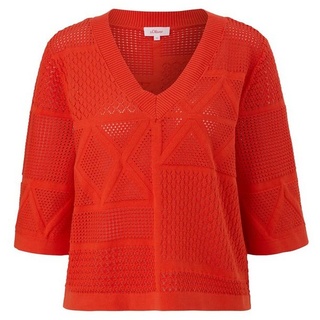 s.Oliver V-Ausschnitt-Pullover Shirt orange 36