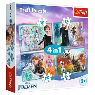 Trefl 4 in 1 Puzzle 12,15, 20, 24 Teile Frozen