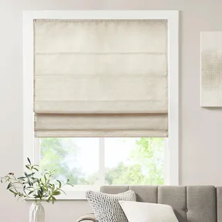 Madison Park Kabellose Raffrollo-Behandlung für Schlafzimmer, Wohnzimmer, Dekoration, 80 x 150 cm, Como, elfenbeinfarben