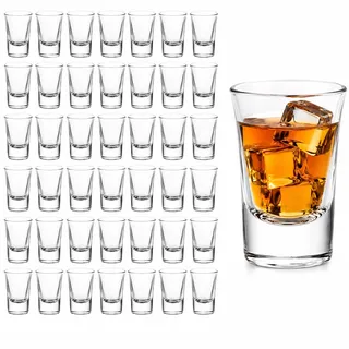 CYEER 36 Stück Shotgläser 3,5cl/35ml, Schnapsgläser Glas, Shot Gläser, Kurze Gläser, Pinchengläser, Schnapsgläser Set für Wodka, Whiskey, Tequila, Espressos, Spirituosen, Liköre, Bar, Party