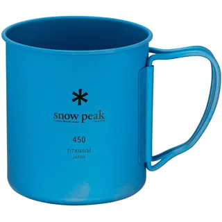 Snow Peak Titanium Single Wall Becher 0,45 l Blau