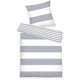 Tom Tailor Siena Renforcé grau 135 x 200 cm + 80 x 80 cm