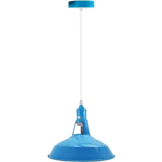 LEDSone Moderne tropfenförmige graue Pendelleuchte, industrielle Hänge-Deckenbeleuchtung, ideal für Esszimmer, Bars, Clubs und Restaurants (grau) (Blau)