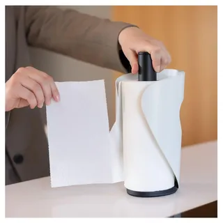 Steel-Function Pisa Küchenrollenhalter Weiss | Praktische und stilvolle Halter Küchenrolle | Zewa Rollenhalter ist Ideal für Küche und Esszimmer | Papierrollenhalter im Skandinavisches Design