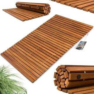 CASARIA Badteppich Stab Braun 80 x 50 cm
