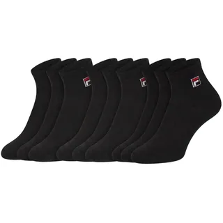 Fila UNISEX QUARTER PLAIN SOCKS 9-Paar Schwarz 43-46