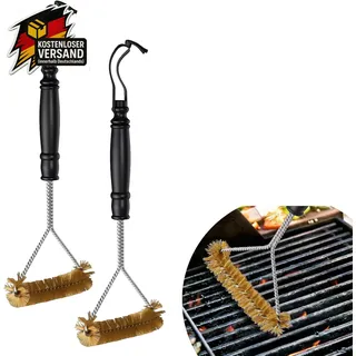 Grillbürste Messing für Gussrost – langlebig, schonend, vielseitig, 30 cm