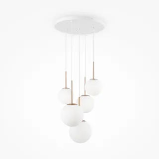 Maytoni Basic Form 5-flg. E14 30 cm rund goldfarben