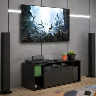 Forte Tezaur Media-Board 120 cm Schwarz Spanplatte