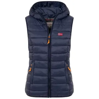 Geographical Norway Steppweste Damen Steppweste mit Kapuze Frühlings sportlich Übergangs Weste Herbst M (38)