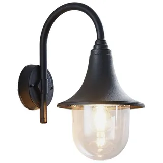 LINDBY Außenwandleuchte Kunststoff Aluminium 40,8 cm E27 schwarz