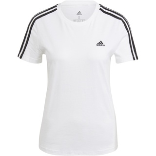 Adidas T-Shirt Damen - weiss, schwarz|weiß, S