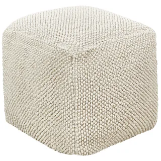 Beliani Pouf Joara Baumwolle 45 x 45 x 45 cm Beige