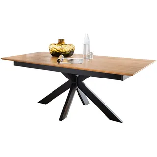 'massivart' Esstisch 180 x 76 x 100 cm Wildeiche beige