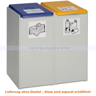 VAR Kunststoffcontainer 2-fach 40 L Mülltrennsystem mehrfach ausgezeichnetes Abfall- & Wertstoff-Sammelsystem
