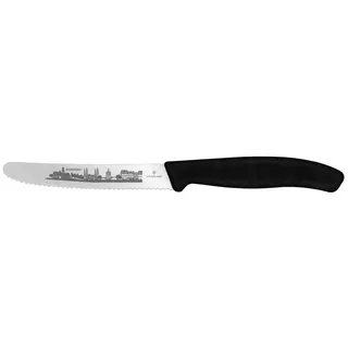 Victorinox Taschenmesser Victorinox Brotzeitmesser / Tomatenmesser mit Bamberg Silhouette schwarz